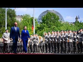 Friedrich Merz meets with Danish PM Mette Frederiksen in Berlin