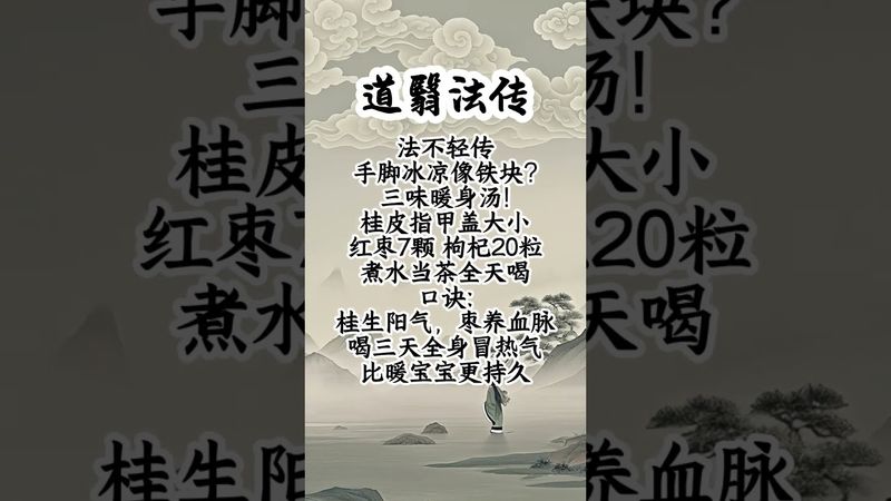 《古道醫法傳》如果你手腳冰涼如鐵！你就這樣做！#祝由術 #祝由十三科 #願所有人平安健康 #國學文化 #道家文化 #正能量 #中醫 #道醫天下
