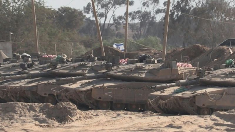 Images of Israeli tanks on border with Gaza Strip | AFP