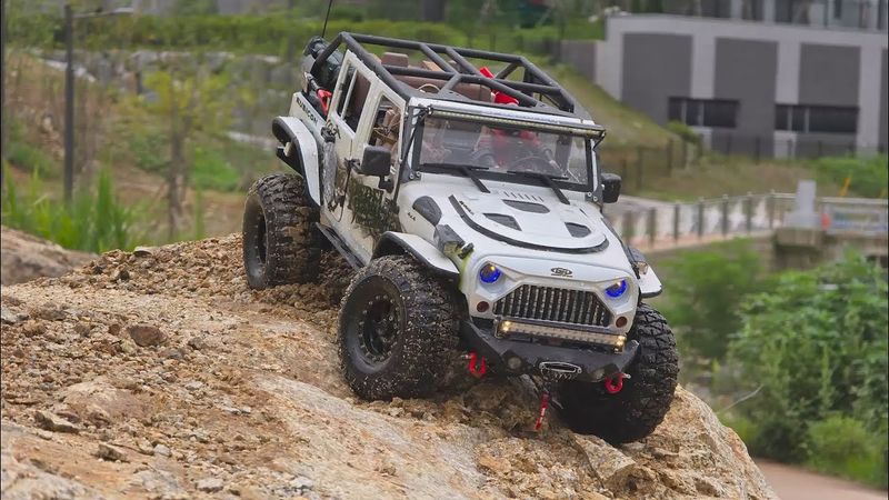 Xtra Speed XS01 Jeep Wrangler - creek rock crawling ASMR #rc #rccar #truck #offroad #4x4 #toys