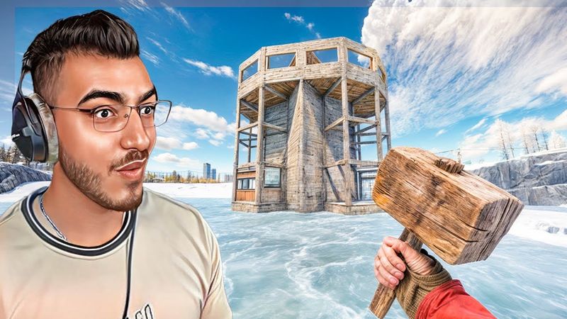 واخيرا بنيت قلعة اسطورية في الثلج وهذا الي صار !! راست RUST 🔥