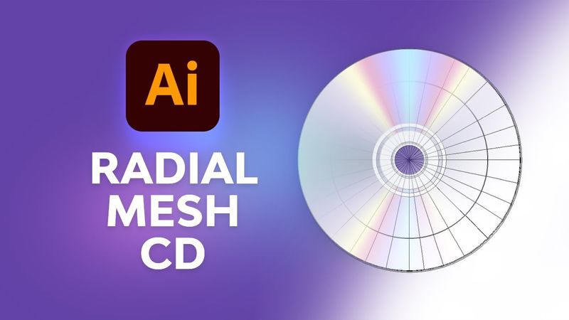 How to Create a Radial Mesh in Illustrator and Make a Vector CD