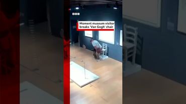 Man breaks crystal-covered 'Van Gogh' chair in museum. #Italy #Art #BBCNews
