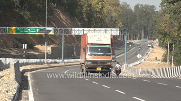 Newly-built Dehradun Expressway as it passes through Rajaji National Park