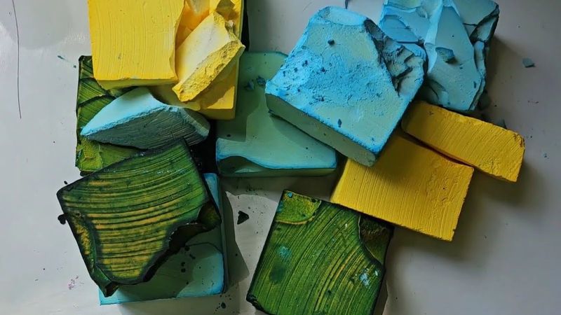 Dyed Jenny's Choice Gym Chalk Blocks ♡ ASMR ♡ Oddly Satisfying