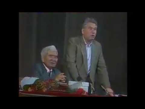 Архив 1988-жыл. Байдылда Сарногоевдин куттуктоосу.