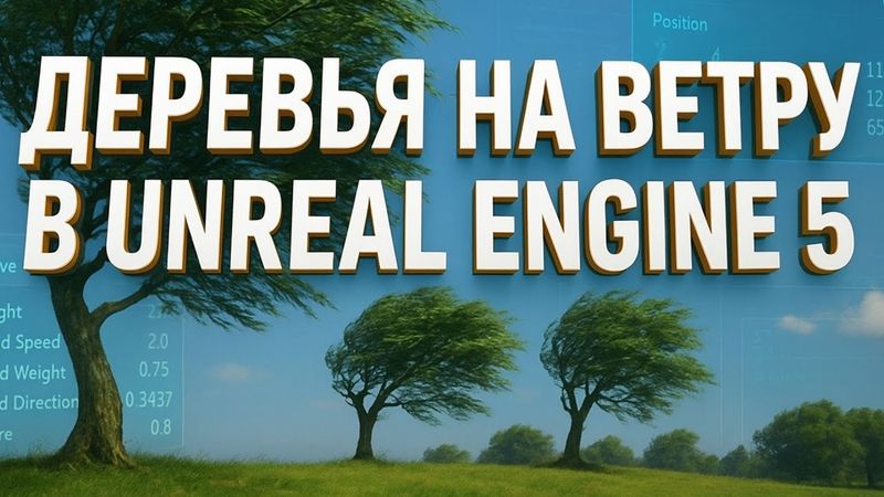 Настраиваем материал дерева в Unreal Engine 5 | Анимация деревьев на ветру