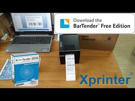 Программа для этикеток Xprinter. Бесплатная BarTender Ultra Lite. Установка. Печать этикетки.