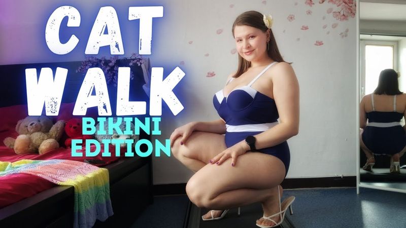 [4K] Vibrant Bikini Modeling on Treadmill – Summer Energy | Tina Angel 👼