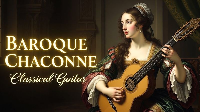 Baroque Chaconne | Classical Guitar Music with Romantic Fusion | 1 Hour Study & Focus