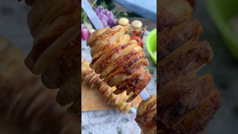 Картошка на мангале🥔😍 #shorts #рекомендации #рецепты