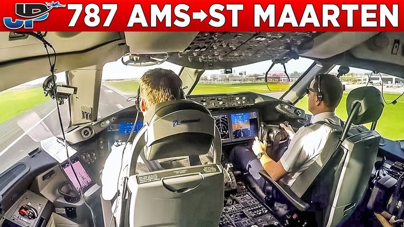 TUI Boeing 787 Cockpit Amsterdam🇳🇱 to St Maarten🇳🇱