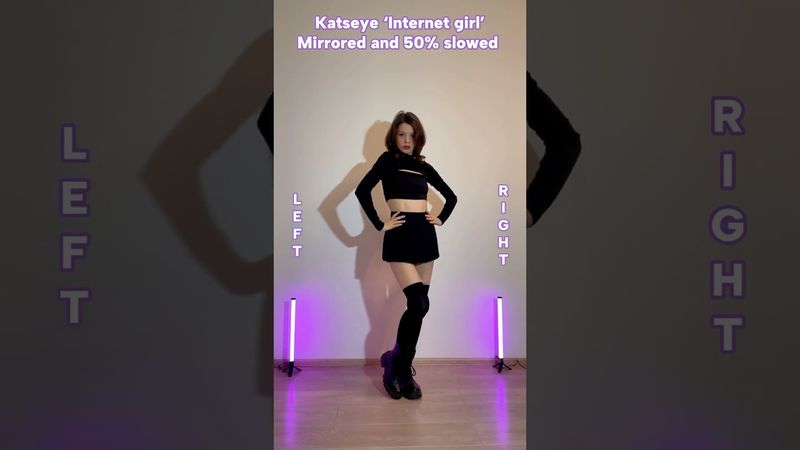 KATSEYE (캣츠아이) "Internet Girl” Dance Tutorial Mirrored and 50% slowed  #KATSEYE #internetgirl