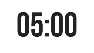 5 MINUTE TIMER - COUNTDOWN TIMER (MINIMAL)