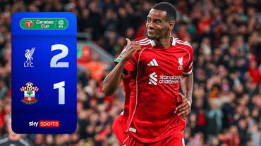 Isak's first Liverpool goal as Ekitike sees red | Liverpool 2-1 Southampton | Carabao Cup Highlights