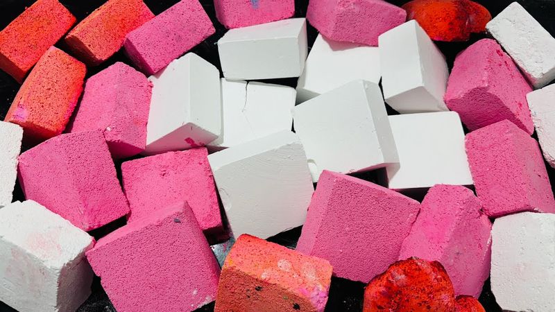 Full Block Crush | Crunchy Plain Gym Chalk | Oddly Satisfying ASMR