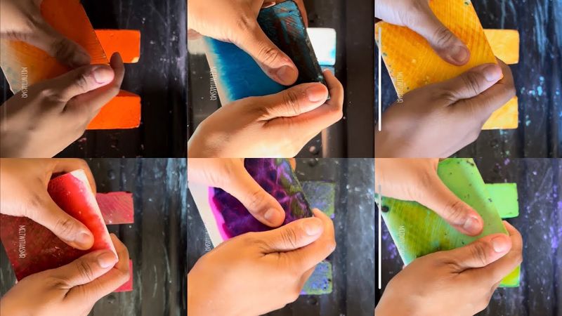 Dip Dyed Gymchalk Satisfying Compilation | ASMR | Read Description #dyedgymchalk #oddlysatisfying