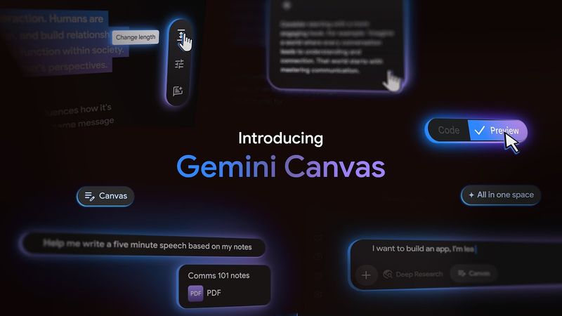 Introducing Canvas in Gemini