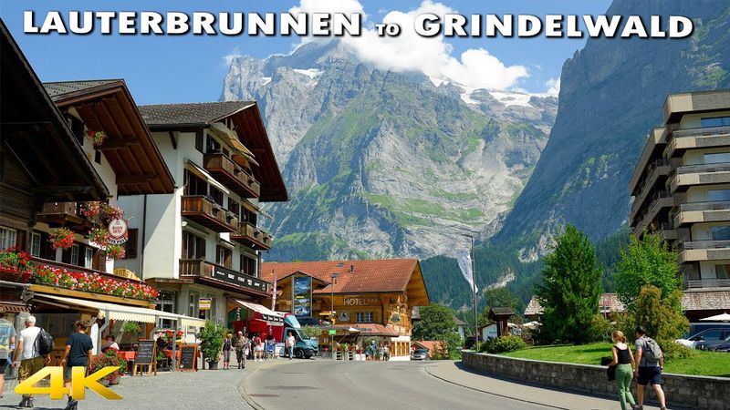 LAUTERBRUNNEN to GRINDELWALD THE MOST SCENIC DRIVE IN SWITZERLAND 4K 60p 🇨🇭
