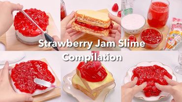 【ASMR】🍓いちごジャムスライムまとめ🍓【音フェチ】Strawberry Jam Slime Compilation