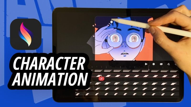 Step-by-Step Character Animation: Blinking Eyes & Dynamic Glasses Gleam in Procreate Dreams!