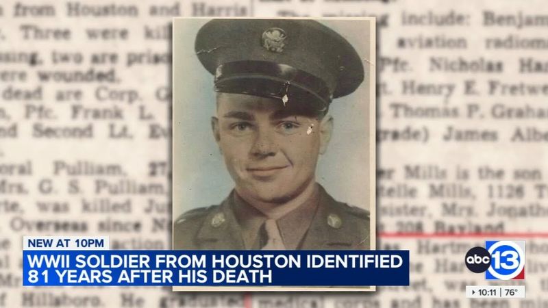 Houston solider who died during WWII has finally been identified