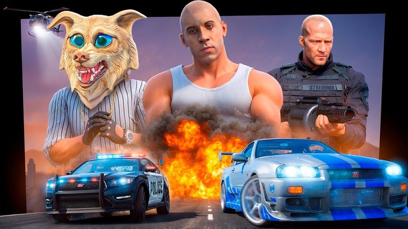 ВСЕ СЕРИИ ФОРСАЖА В ГТА 5 ! МЫ С ДРУГОМ ПРОЖИЛИ 200 ДНЕЙ ГОНЩИКАМИ