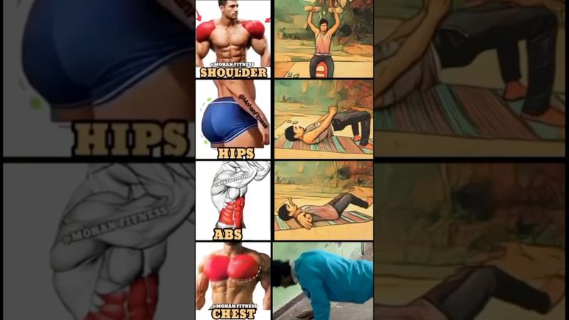 Upper body Shoulder, Hips, Abs & Chest Workout #ChestWorkout #abs #ShoulderDay #shorts #fitness