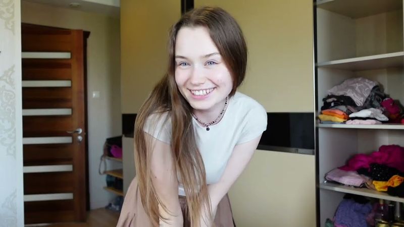 [4K] GF TRIES HER CHILDHOOD DRESSES  | Try On Haul