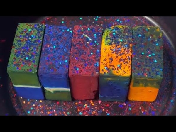 Glittery Multicolored Dip Dyed Chalk