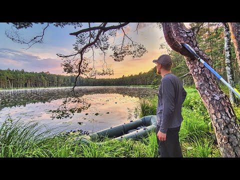 OVERNIGHT AT THE FOREST LAKE! HIKING WITH PAKRAFT!