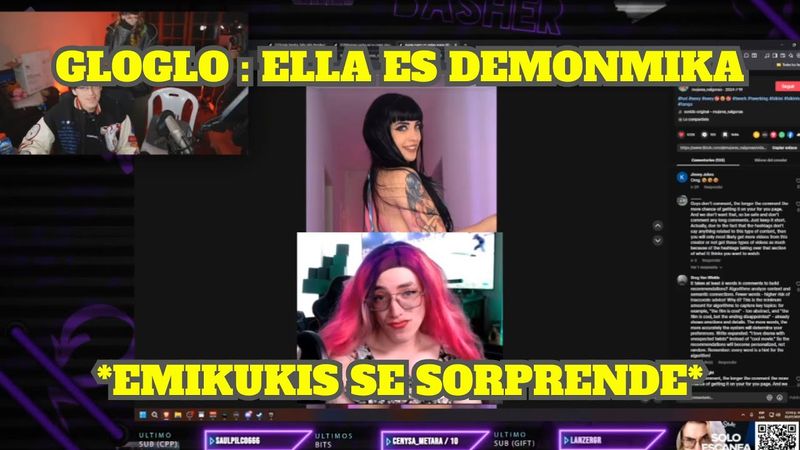 EMIKUKIS SE SORPRENDE PORQUE GLOGLO CONOCE EL NOMBRE DE UNA CHICA DE TIKTOK