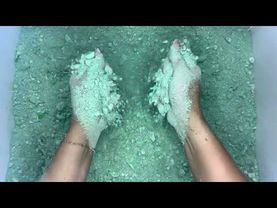 ASMR | green dyed blocks ⛳️