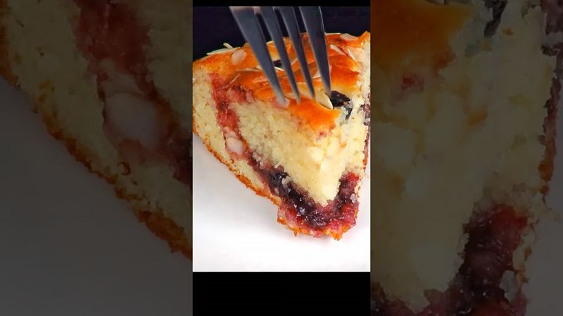 🍒 5 minute CHERRY PIE 🍒 quick tender kefir pie with jam, cherry pie with kefir recipe #baking #pie