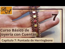 Curso Básico Gratuito de Joyería con Cuentas Capitulo 7: Puntada de Herringbone