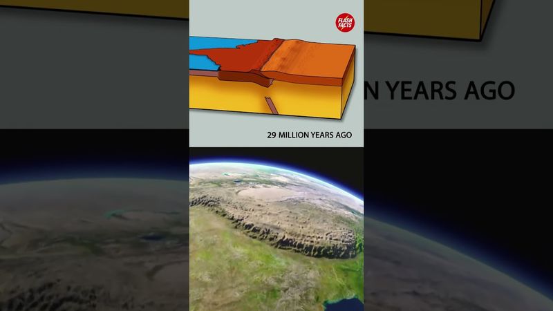 When Continents Collide 🌍 — The Birth of Mountains #naturefacts #earth