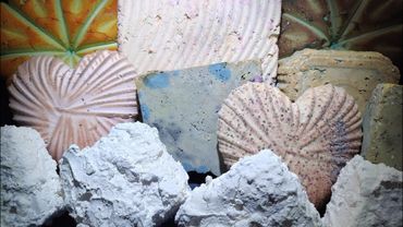 white pasted blocks丨make chalk丨asmr