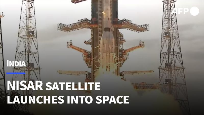 🔴LIVE: India and US launch powerful Earth-monitoring satellite | AFP