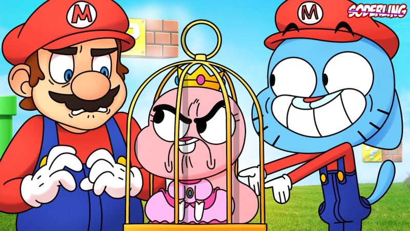 Марио в "Гамболе" - Все Пасхалки на "Братьев Супер Марио" в Мультсериалах!