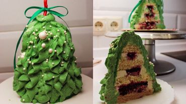 🎄 БЕНТО ТОРТ «ЁЛКА» | БРУСНИКА-ПЛОМБИР | НОВОГОДНЯЯ ЁЛКА | BENTO CAKE CHRISTMAS TREE | LINGONBERRY