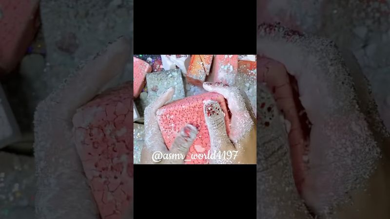Pastel Pink #relax #crunchycrumbles #oddlysatisfying #satisfying #soap #crunchy #gymchalkasmr #asmr