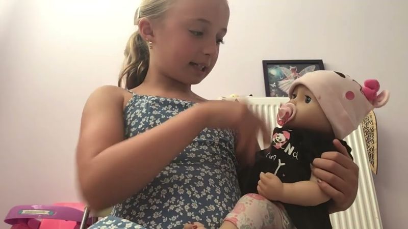 Baby kaylee and baby Annabelle made a mess !