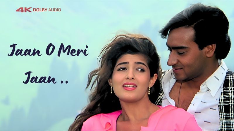 Jaan O Meri Jaan 4K Song Ajay Devgn | Twinkle Khanna | Manhar Udhas, Alka Yagnik {Jaan}