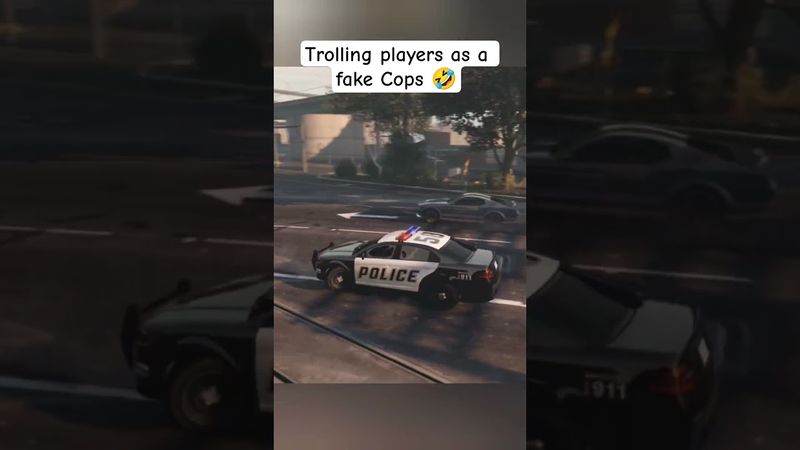 Trolling players as a fake Cops 🤣 #gtaviral #gtaonline #gta5online #gtacars #gta5 #shorts