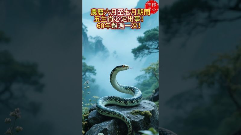 【五大生肖農曆六月至七月期間必定出事！60年難遇一次！】再不看 就晚了！#生肖 #財運 #運勢 #屬相 #風水 #命理