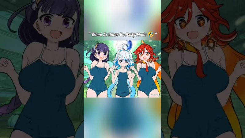 عندما يدخل الأركون في وضع الاحتفال 🤣 #جينشين #جينشينإمباكت