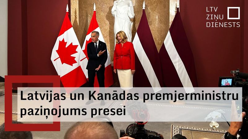 Latvijas premjerministres un Kanādas premjerministra paziņojums medijiem pēc tikšanās