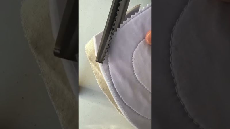 cutting cloth using special scissor #shorts