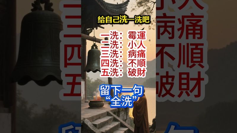 【轉運法曝光】從頭洗到尾 財氣健康都來了！#生肖 #財運  #風水 #命理