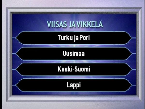 Who Wants To Be A Millionaire? (Finnish) (PS1) - Fastest Finger (480p)